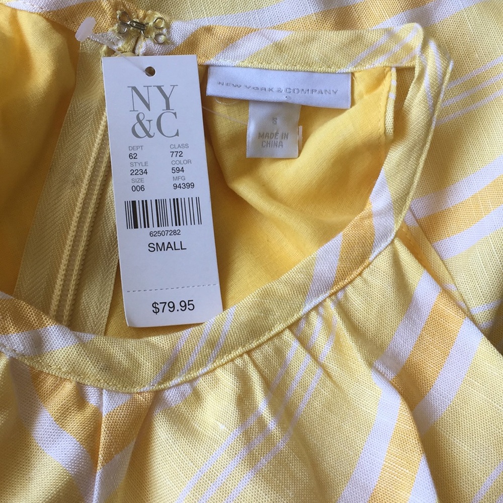 ☀️ NWT New York & Company linen blend dress with pockets☀️ - Picture 6 of 7
